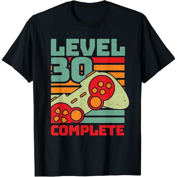 30th Birthday Gamer Gift Level 30 Complete Retro from T-Shirt