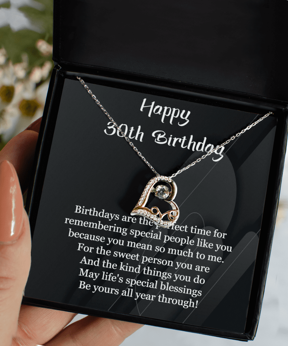 30th Birthday Gift Necklace Love Dancing Necklace 30th Birthday