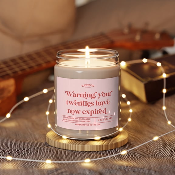 30th Birthday Gift Twenties Have Expired Funny Gift Scented Soy Candle,9oz