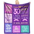 thumbnail image 1 of 30th Birthday Gifts for Her - 30th Birthday Decorations for Women - 30 Year Old Birthday Gifts for Women - Happy 30th Birthday Gift for Women -30 Birthday Decorations Throw Blanket 60 x 50 Inch, 1 of 6