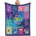thumbnail image 1 of 30th Birthday Gifts Blanket for Her, 30th Birthday Decorations Blanket for Women Men 30 Year Old Birthday Gifts Ideas for Sister Friend Wife Husband Throw Blankets 50" x 60", 1 of 6