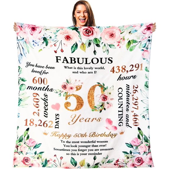 30th Birthday Gifts For Women, Throw Blanket For 30th Birthday, 30th Birthday Decorations, 50"x60" Soft Flannel Blanket, 30th Birthday Gift for Her, Wife, Sister, Friend