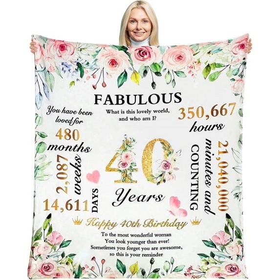 30th Birthday Gifts For Women, Throw Blanket For 30th Birthday, 30th Birthday Decorations, 50"x60" Soft Flannel Blanket, 30th Birthday Gift for Her, Wife, Sister, Friend