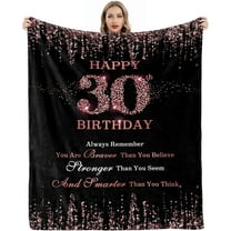 30th Birthday Gifts for Her, 30th Birthday Decorations for Her, Womens Birthday Gifts, Happy Birthday Gifts for Women 30 Year Old, 30th Birthday Party Favors Custom Throw Blanket 60”x50”