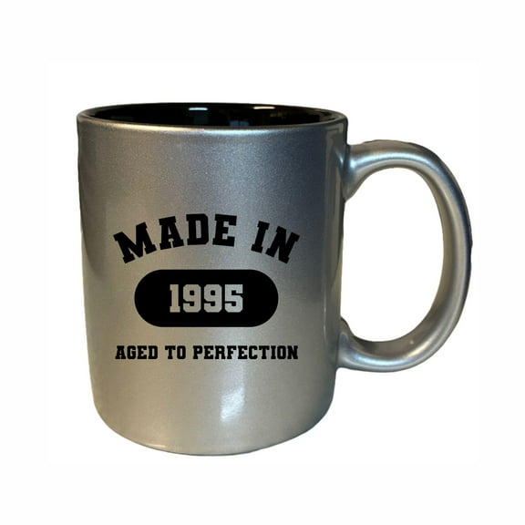 30th Birthday Gifts, Made In 1995 Aged to Perfection 11oz Ceramic Coffee Cup Teacup with Handle, Funny Bday Mugs