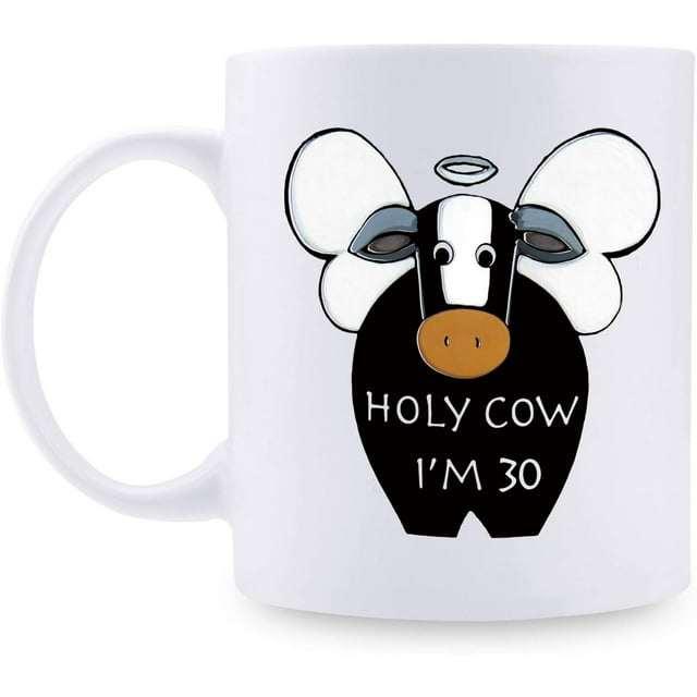 30th Birthday Gifts for Men - 1989 Birthday Gifts for Men, 30 Years Old Birthday Gifts Coffee Mug for Dad, Husband, Friend, Brother, Him, Colleague, Coworker, HOLY COW MUG - 11oz