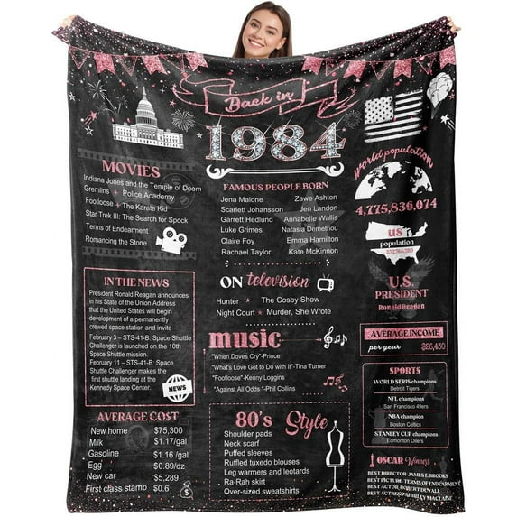 30th Birthday Gifts for Women Best 1994 Birthday Decorations for Mom Aunt Friends,Back in 1994 Unique 30 Year Old Birthday Pink Blanket for Her,Soft Comfortable Throw Blanket 40''x50''