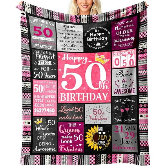 30th Birthday Gifts for Women Birthday Decorations for 30 Year Old Women, Gifts for Women Birthday Unique, Birthday Presents for Her Mum Wife Sister Friend, Soft Throw Blanket 60"X50"