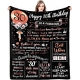 thumbnail image 1 of 30th Birthday Gifts for Women Her Happy 30th Birthday Decorations Blanket Dirty 30 Gifts for 30 Year Old Birthday Gifts for Women Men Funny 30th Birthday Gifts for Daughter Sister Son, 1 of 6