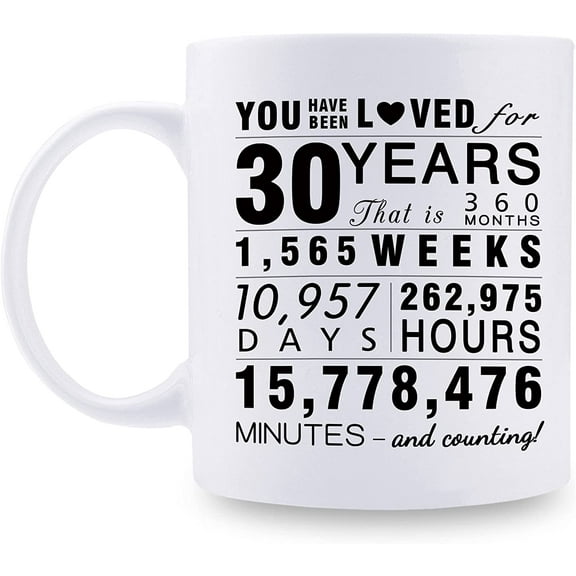 30th Birthday Gifts for Women Men - So Happy I'm Thirty Heat Reveal Mug - 30 Year Old Present Ideas for Wife, Son, Daughter, Sisters, Brother, Friends, Cousin - 11 oz Color Changing Mug