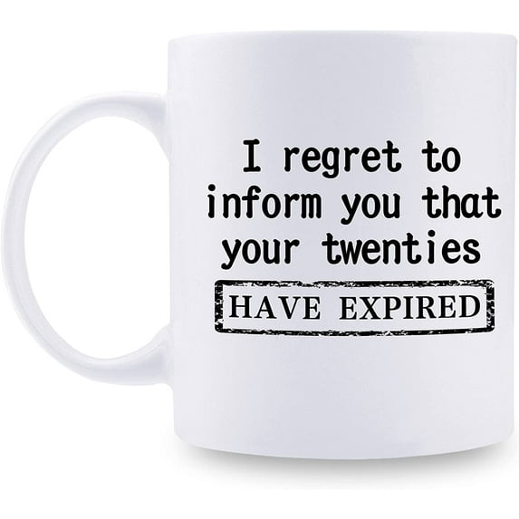 30th Birthday Gifts for Women Men - Twenties Have Expired Mug - 30 Year Old Present Ideas for Wife, Husband, Son, Daughter, Brother, Sisters, Friends, Cousin - 11 oz Coffee Mug