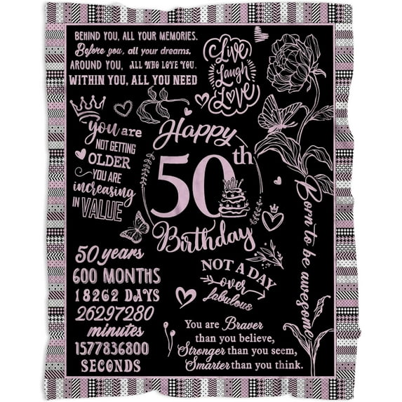 30th Birthday Gifts for Women, 30th Birthday Throw Blanket, 30 Year Old Birthday Gifts for Women, 30th Birthday Decorations for Women, Gifts for 30th Birthday Woman Blanket on Anniversary