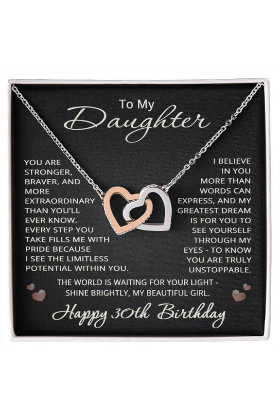 30th Birthday Gifts from Mom Dad for Daughter 30th Birthday Necklace Heart Pendant Jewelry 30 Years Old Birthday