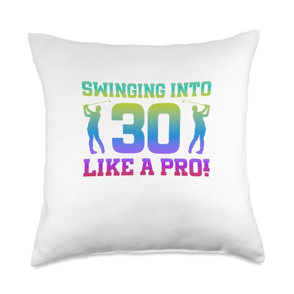 30th Birthday Golf 30 Years Old Golf Player Birthday Throw Pillow Y101