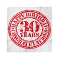 thumbnail image 1 of 30th Birthday Head Scarf, Grunge Birthday Stamp, Head Wrap, 3 Sizes, by Ambesonne, 1 of 2