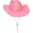30th Birthday Magenta Cowboy Hat - 30TH Birthday Outfit Gifts for Women