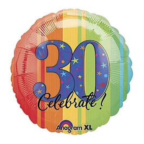 30th Birthday Party - A Year to Celebrate 30 18 inch Mylar Balloon