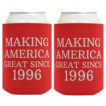 30th Birthday Party Adult Favor Making America Great Since 1996 2 Pack Drink Coolers Coolies