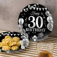 thumbnail image 1 of 30th Birthday Party Supplies Black Silver Theme Disposable Tableware Set Plates Napkins Cups Decorations Celebration Dinnerware, 1 of 5