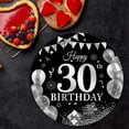 thumbnail image 1 of 30th Birthday Party Supplies Black Silver Theme Disposable Tableware Set Plates Napkins Cups Decorations Celebration Dinnerware, 1 of 5