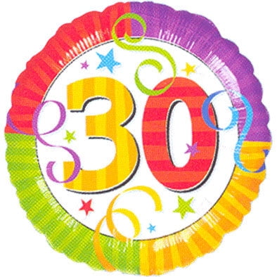 18" 30TH BIRTHDAY BALLOON  Party Supplies Decorations Foil Mylar Balloon