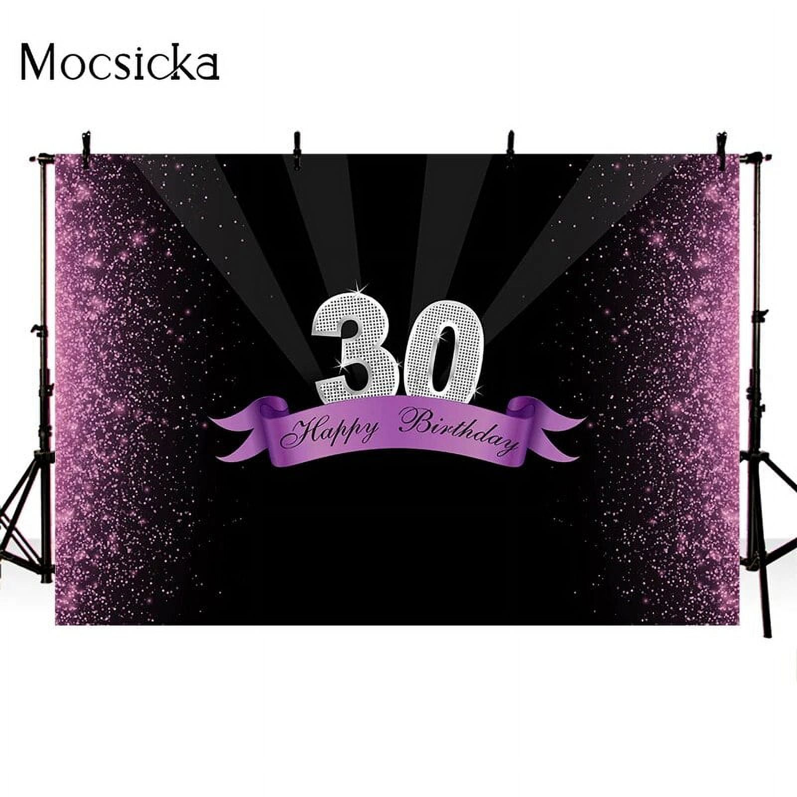 30th Birthday Photography Background for Silver and Rose Gold Backdrop ...