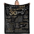 thumbnail image 1 of 30th for Couple Gift for 30th Wedding Anniversary 30 Years of Marriage Gifts for Wife Husband Mom Parents 30th Idea Back in 1993 Throw Blanket 60"X 50", 1 of 5