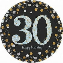 30th Sparkling Dessert Plates