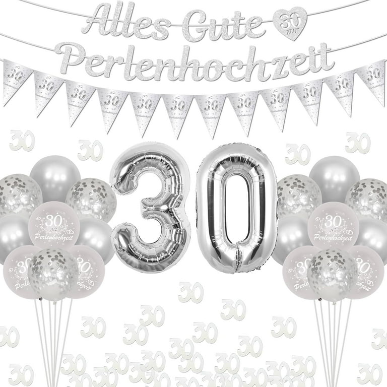Table Confetti - Black and Silver 30th Table Confetti - Black and Silver 30th