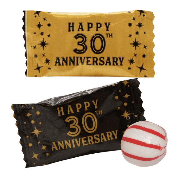 30th Wedding Anniversary Peppermints 100 Count-Ideal for Parties and Celebrations with Candy Tables or Goodie Favor Bags