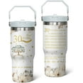 thumbnail image 1 of 30th Wedding Gifts Anniversary Cups, Pearl Wedding 30th Anniversary Cups, 30th Anniversary Cup For Couple Parents Friends, 30 Oz Stainless Steel Tumbler with Handle and Flip Straw (1 PC), 1 of 1