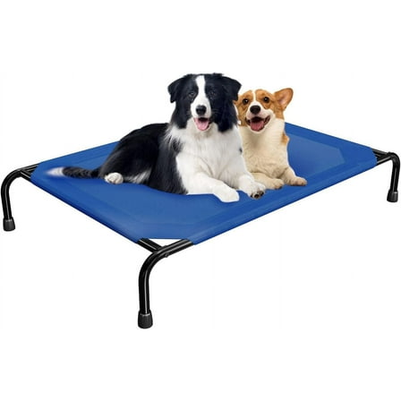 Raised Bed for Extra Large Dog, Waterproof XL Pet Cot, Breathable Big Bed Load 400lb, Grey