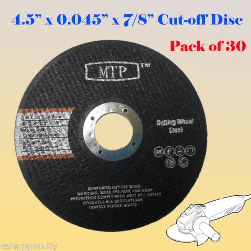 30x 4.5"x.045"x7/8" 1.2mm MTP Metal Steel Cutting Cutoff Wheel Cut Off Grinder
