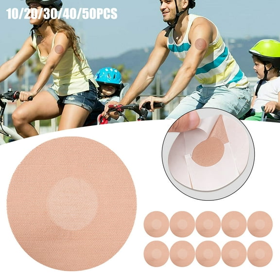 30x Freestyle Adhesive Patches, Sensor Covers for Libre 1/2/3, Flexible CGM Patches w/o Glue in the Center, Stuffygreenus Long Stay Sensor Patches (Nude)