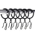 thumbnail image 1 of 30x Metal Drapery Curtain Rings Curtain Hanging Rings and 30x Drapery Pin Hooks, 1 of 6