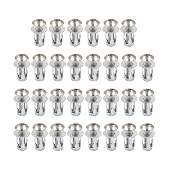 30x Petal Screw Jack Nuts Rivet Nut Tool Durable Expansion Bolt Screw Anchor for Cabinet Decoration Gypsum Board Fixing Curtains Calligraphy , M4x25
