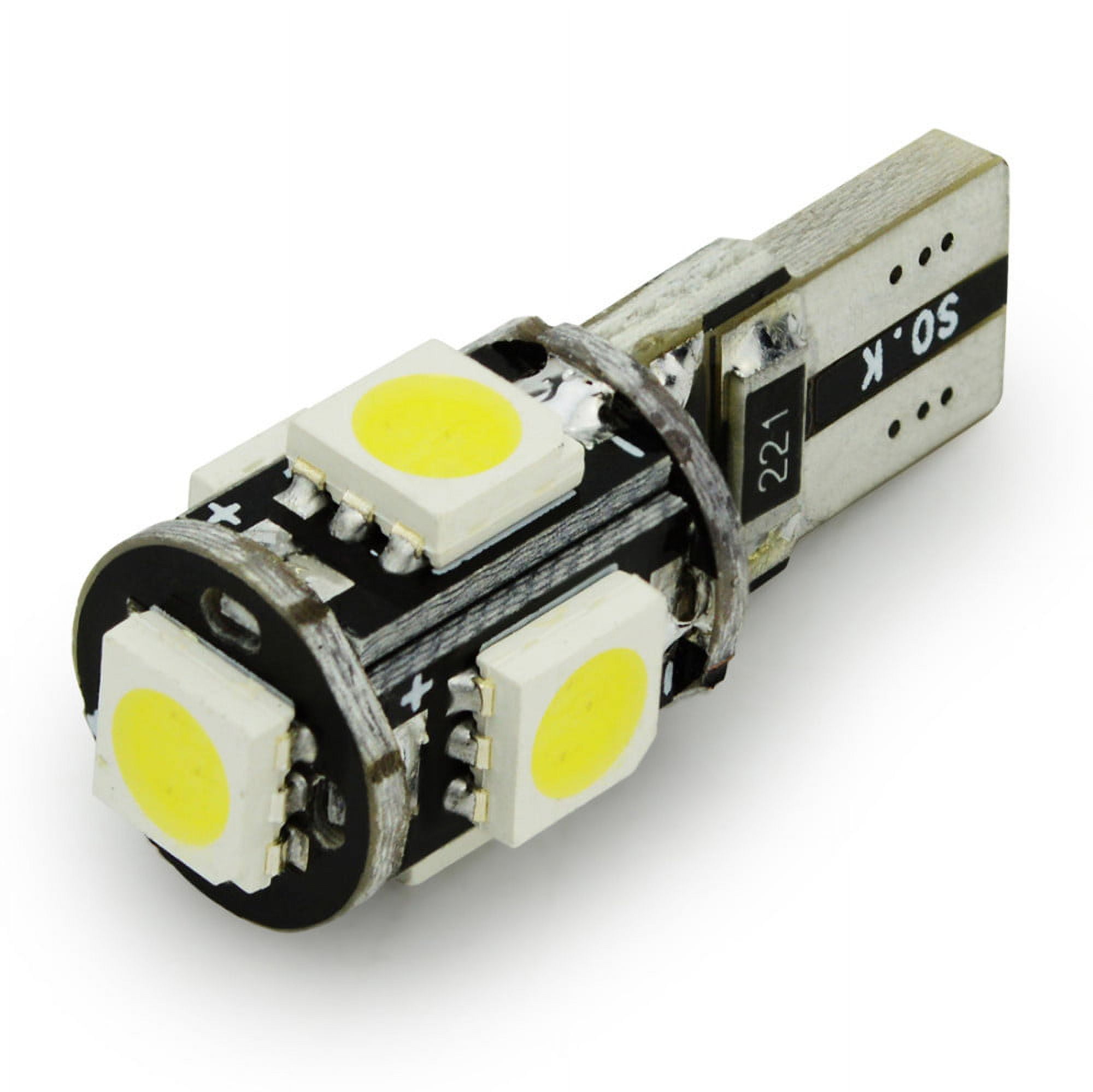CANBUS Error Free T10/192/W5W LED Wedge Bright White Light Bulbs