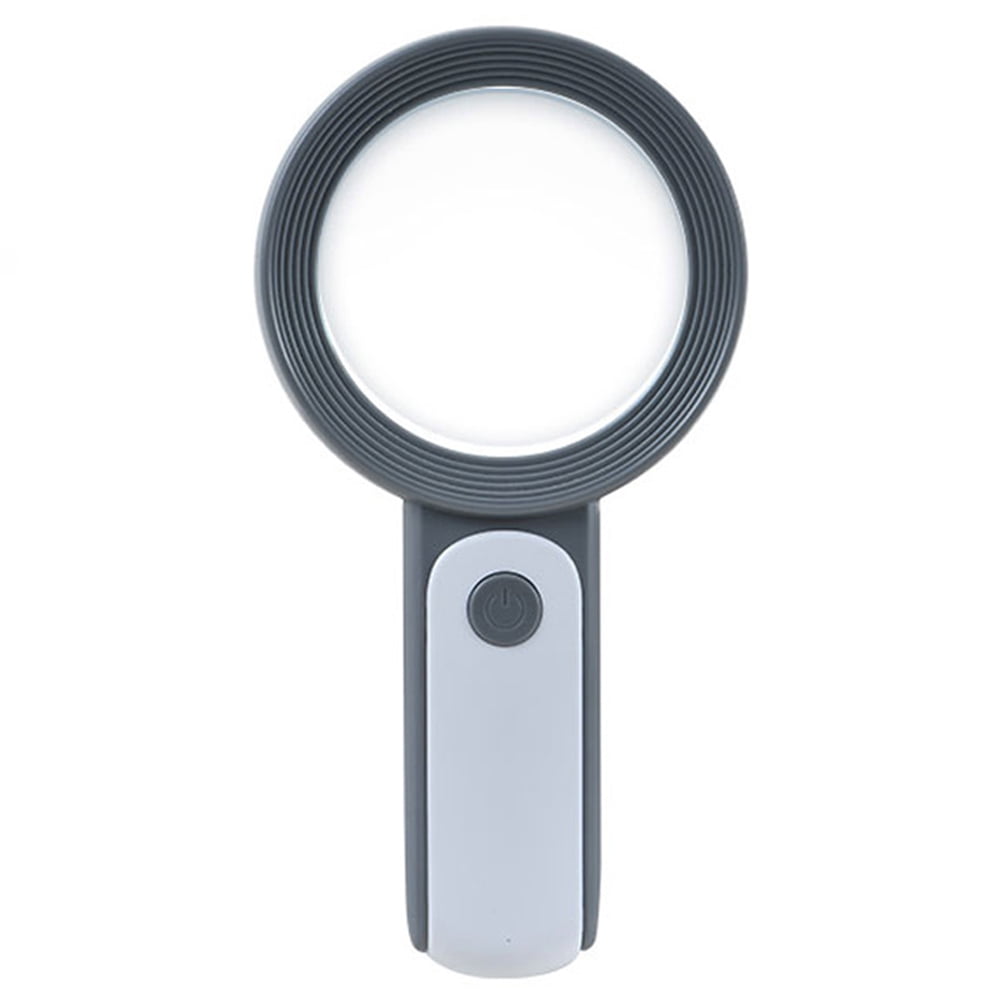 30x lighting reading magnifying glass, large handheld magnifying glass with 18 LEDs, portable