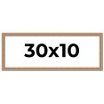 thumbnail image 1 of 30x10 Frame Brown 60's Wooden Cabinet Solid Wood Picture Frame | 1 Inch Moulding Width | Complete, 1 of 8