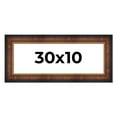 thumbnail image 1 of 30x10 Frame Brown Walnut Gold Ornate Trim Solid Wood Plein Air Picture Frame | 3 Inch Moulding, 1 of 8