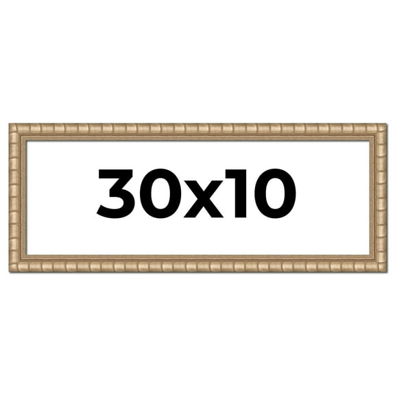 30x10 Frame Silver Real Wood Picture Frame Width 1.5 inches | Interior Frame Depth 0.5 inches |