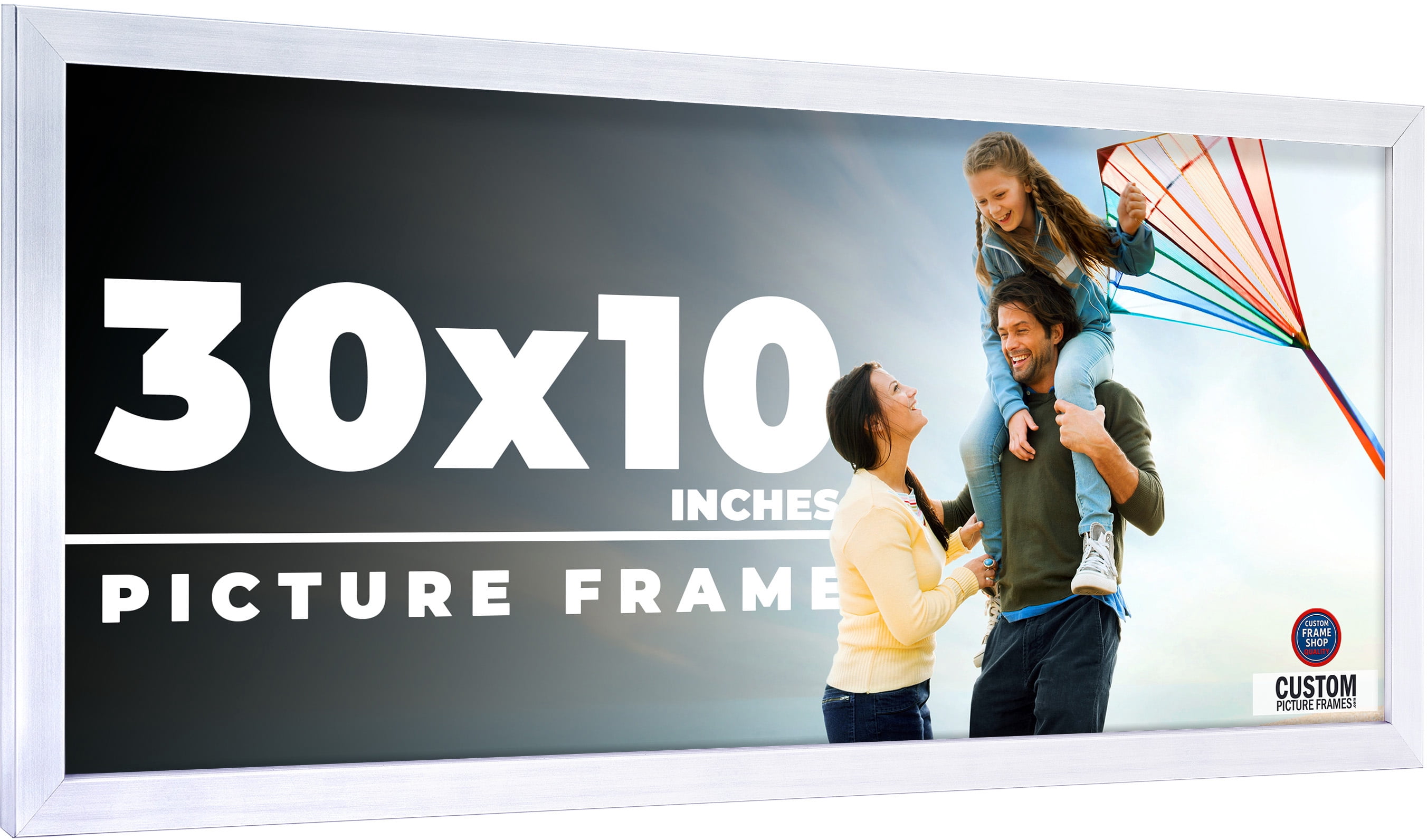 Quadro Frames 10x30 Poster Frame Kit - P375 Molding, 3/8" Wide, Made In USA