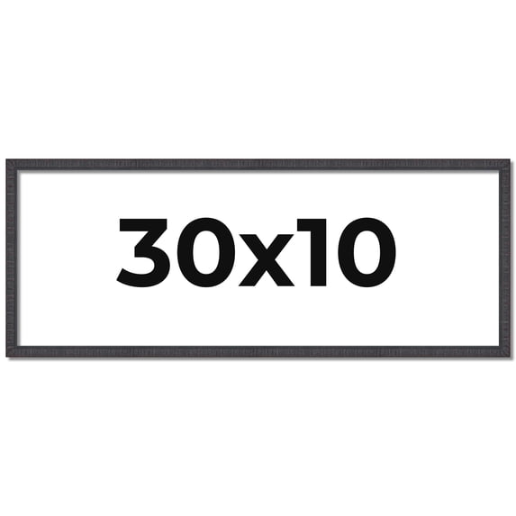 30x10 Rustic Brown Real Wood Picture Frame Width 0.75 inches | Interior Frame Depth 0.5 inches |