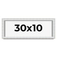 thumbnail image 1 of 30x10 Shadow Box Frame Silver | 1.625 Inches Deep Real Wood Contemporary Shadowbox Display Frame |, 1 of 7