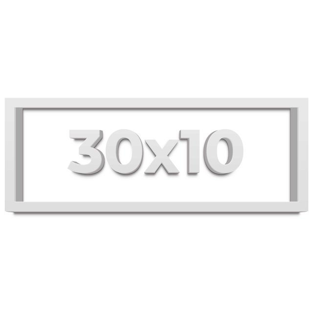 30x10 Shadow Box High Gloss White Display Frame | 1.625 Inches Deep | 1 ...