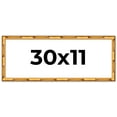 thumbnail image 1 of 30x11 Frame Gold Bamboo Solid Wood Picture Frame | 1 Inch Moulding Width | Interior Frame Depth, 1 of 8