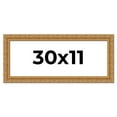 thumbnail image 1 of 30x11 Frame Gold Ornate Solid Wood Picture Frame | 2 Inch Moulding Width | Firman Traditional Photo, 1 of 8