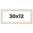 thumbnail image 1 of 30x12 Frame White Real Wood Picture Frame Width 1.75 inches | Interior Frame Depth 0.5 inches |, 1 of 8