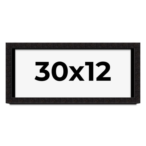 30x12 Shadow Box Black Solid Wood Display Picture Frame | 1 Inch Rabbet Depth | | 1.375 Inch