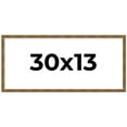 thumbnail image 1 of 30x13 Frame Gold Solid Wood Picture Frame - Complete Modern Photo Frame Includes UV Acrylic, 1 of 8
